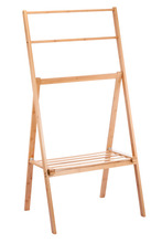 Håndklædestativ i bambus med hylde - REN